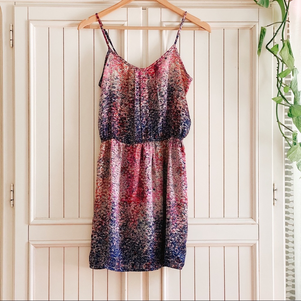 Aqua Patterned Mini Dress Sz XS
